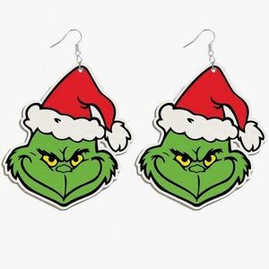 Grinch Christmas Earrings
